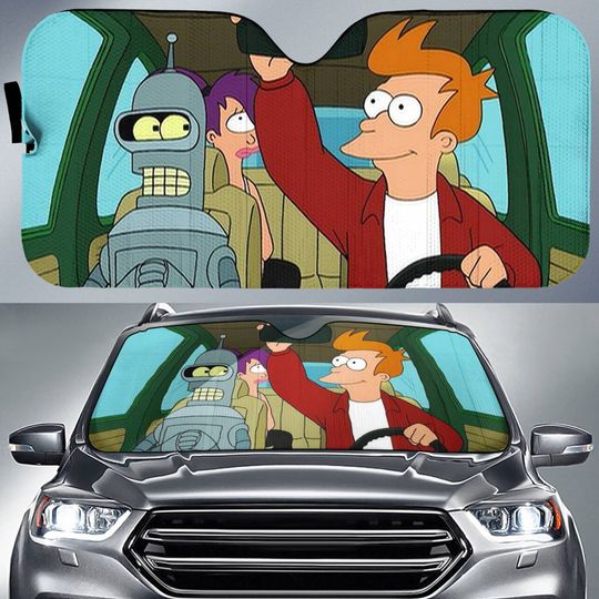 Discover Futurama Car Sunshade Futurama Cartoon Car Sun Shade