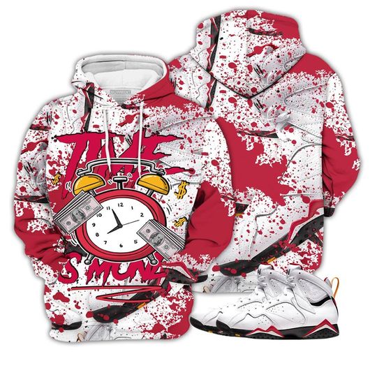 Discover Sauce Time Is Money Drip Unisex Sneaker 3D Hoodie Match OG Cardinal 7s 3D Hoodie