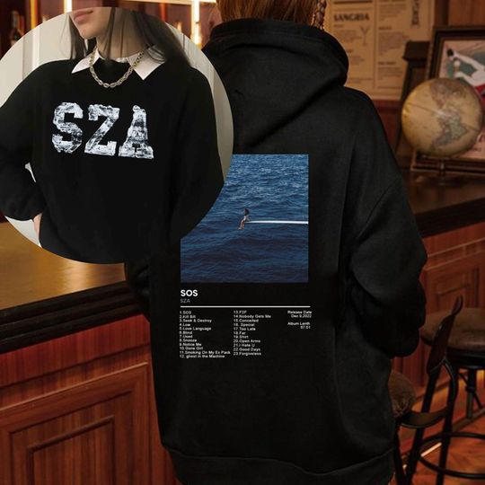 Discover SZA SOS 2 Sided hoodie, Vintage SZA Full Tracklist Shirt, S.Z.A S.O.S est 2023 shirt
