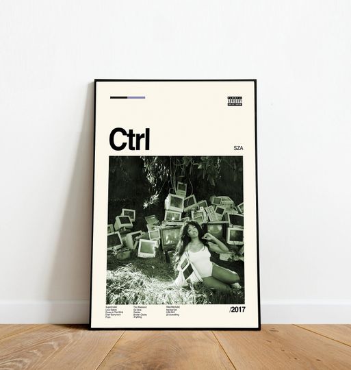 Discover SZA CTRL Deluxe Music Album Vintage Poster