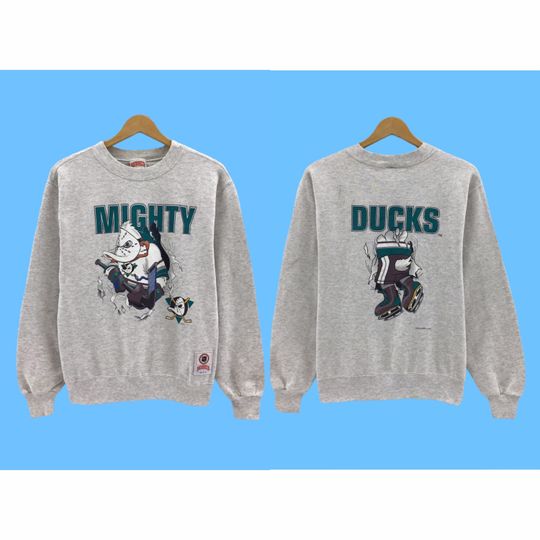 Discover Very Rare! Vintage The Mighty Ducks Hockey Big Logo Spell Out Printed