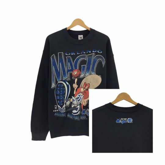 Discover Very Rare! Vintage Orlando Magic x Yosemite Sam Big Logo Print Spell Out Crewneck