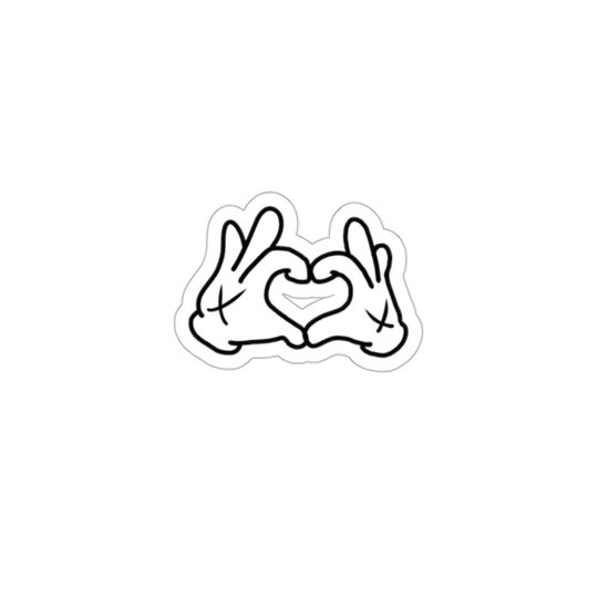 Discover Kaw Sticker-cartoon hands heart-xx- hypebeast sticker