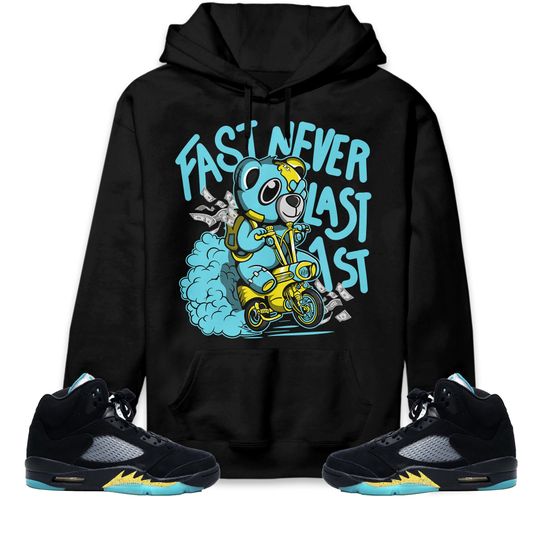 Discover Fast Never Last BER Unisex Hoodie Match Jordan 5 Aqua