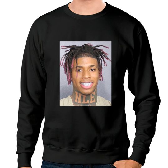 Discover NLE CHOPPA SMILING MUGSHOT Classic Sweatshirts