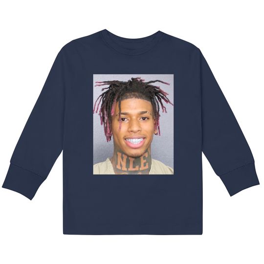 Discover NLE Choppa Smiling Mugshot Kids Shirt