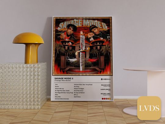 Discover Savage Mode II - 21 Savage Album Poster