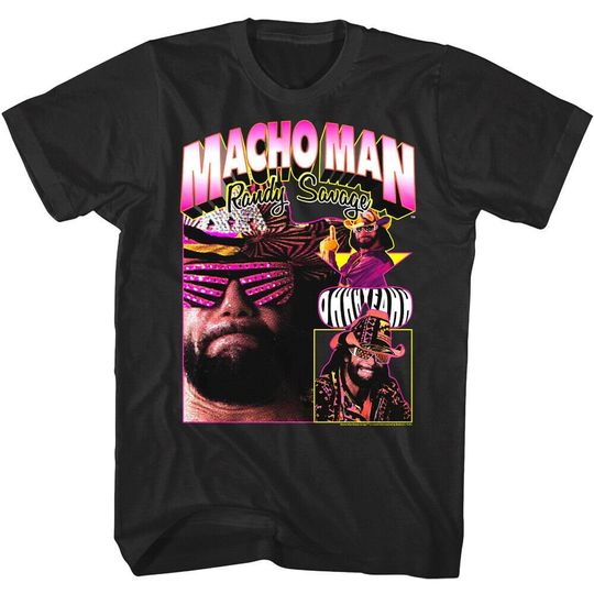 Discover Macho Man T-Shirt, Many Moods of Randy Savage Photo T-Shirt