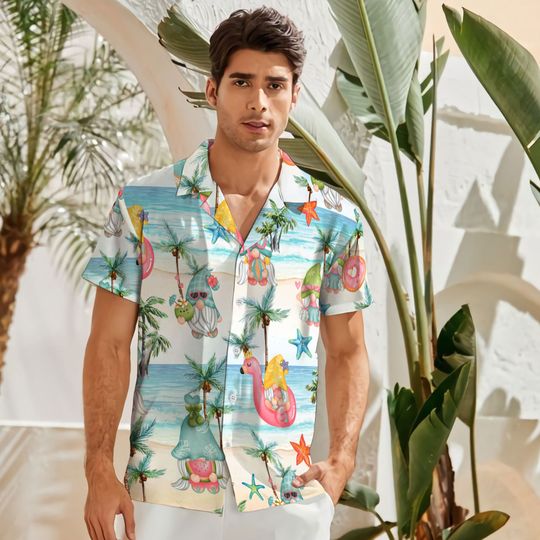 Discover Gnome Hawaiian Shirt, Beach Pattern, Gift For Friends, Family
