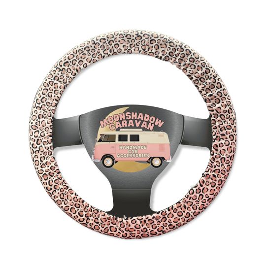 Discover Leopard Print Steering Wheel Cover