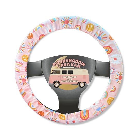 Discover Groovy Hippie Steering Wheel Cover