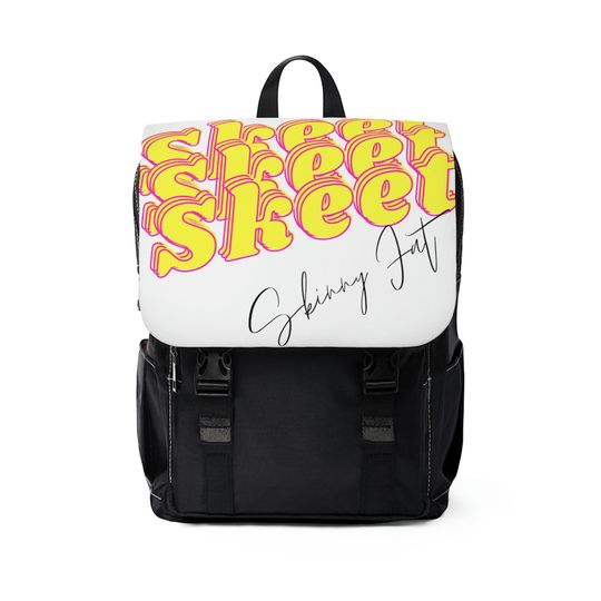 Discover Unisex Casual Shoulder Backpack, skeet, slang, cheeky, skinny fat