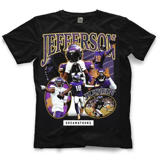 Discover Justin Jefferson Dreams Shirt, Vintage Justin Jefferson T-shirt