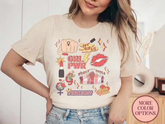 Discover Girl Power Women's March Feminism Shirt