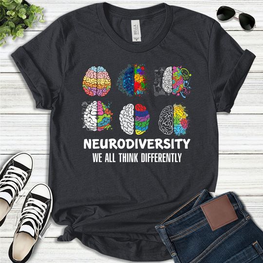 Discover Neurodiversity Shirt,We All Think Differently,Autism Awareness,Equality Shirt