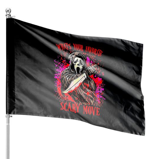 Discover Scream Ghostface What's Your Favorite Scary Movie House Flags, Scream Ghost Face House Flags