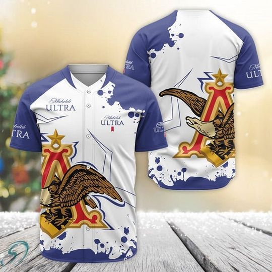 Discover Michelob Ultra Anheuser Eagle Logo Baseball Jersey,Beer Lovers Jersey, Vodka Lovers Jersey