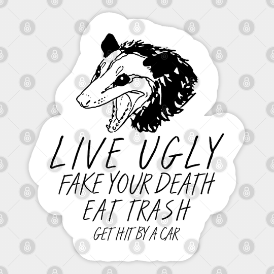 Discover OPOSSUM QUOTES - Eat Trash - Sticker