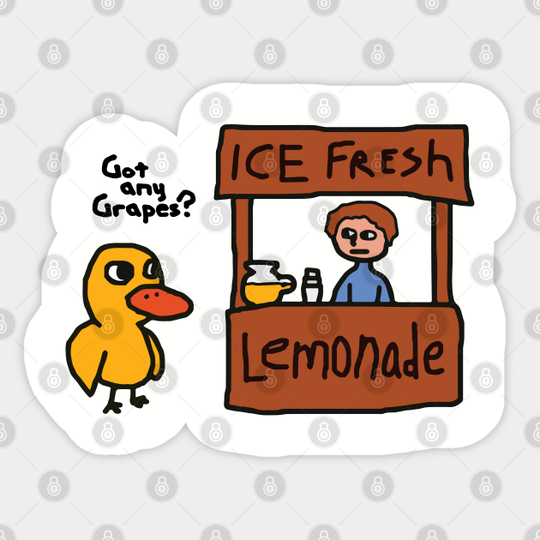 Discover Got Any Grapes? - Duck Song - Sticker
