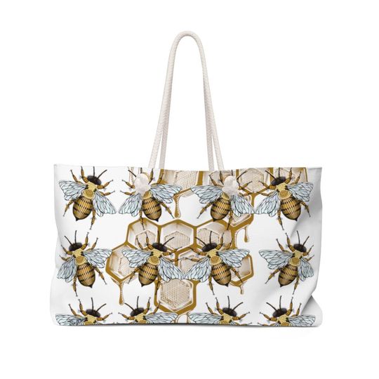 Discover Bees Weekender Bag/Bees And Honeycombs Bag/Bees/Honeycombs/Bees Shopping Bag