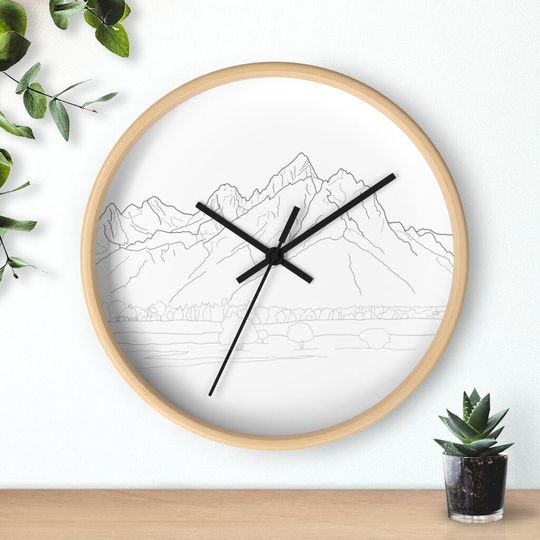 Discover Grand Teton Wall Clock, Grand Teton National Park Round Wall Clock
