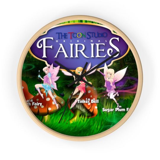 Discover Toon Studio Original Fairies Wall clock