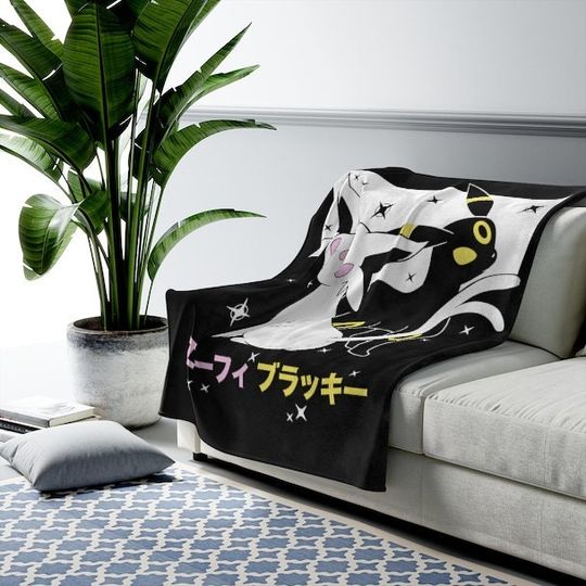 Discover Espeon Umbreon blanket! Perfect for a Gift, Present, Holiday, Birthday! Japanese Anime