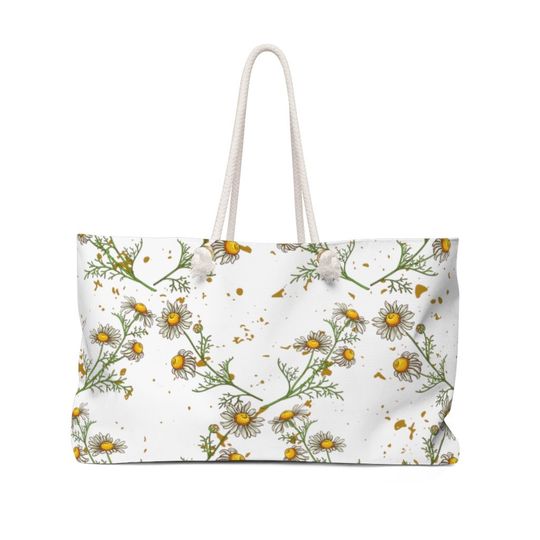 Discover Chamomile Weekender Bag/Chamomile/Herbs/Nature/Flower Design/Herbalist