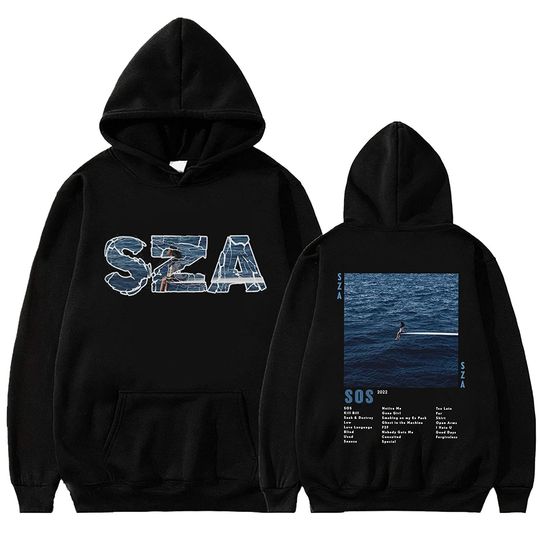 Discover SZA SOS 2 Sided Hoodie, Vintage SZA Full Tracklist Shirt, S.Z.A S.O.S Est 2023 Hoodie
