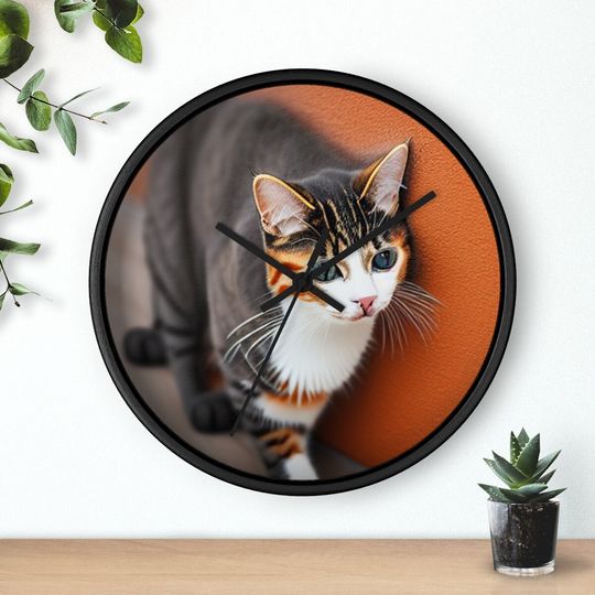 Discover Kitty Cat Wall Clock, Kitten Clock, Cat Decor, Colorful Wall Clock