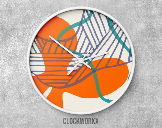 Discover Abstract Forms - Wall Clock Home Art Decor