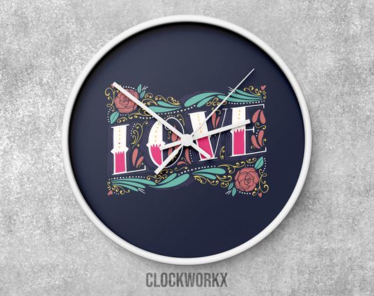 Discover Love Badge  - Wall Clock Home Art Decor