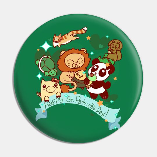 Discover Happy St. Patrick's Day Animals Pin