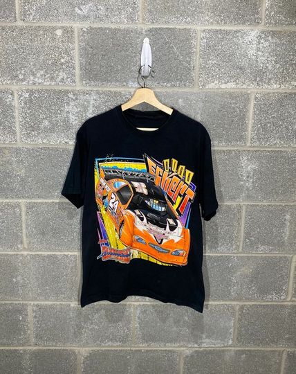 Discover Vintage Rick Eckert Orange Crush Late Model Dirt Track Racing Graphic T-Shirt