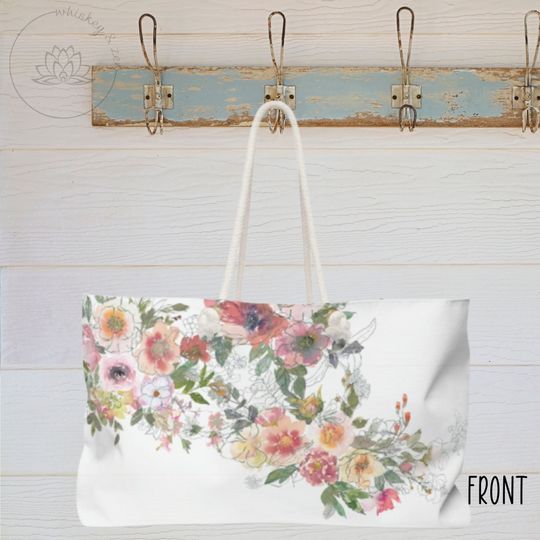 Discover Vintage Floral Weekender Bag, Oversized Weekender Bag