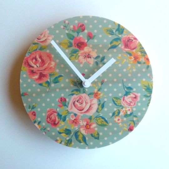 Discover Objectify Vintage Rose Wall Clock