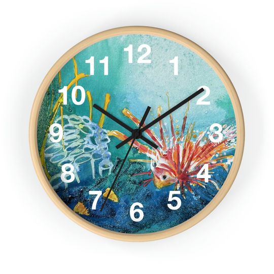 Discover Lion Fish Wall Clock