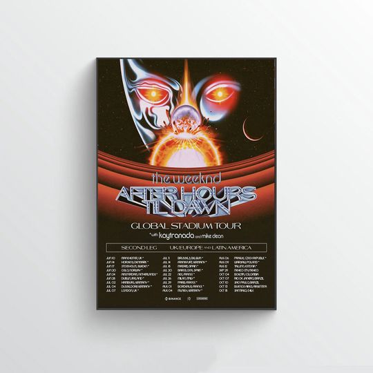 Discover 24x36 The Weeknd Adds 2023 Tour Dates Poster