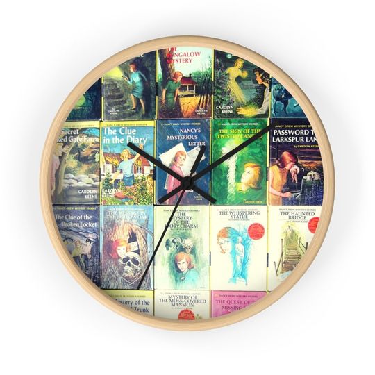 Discover Nancy Drew Wall Clock, Nancy Drew Mystery Books Wall Clock
