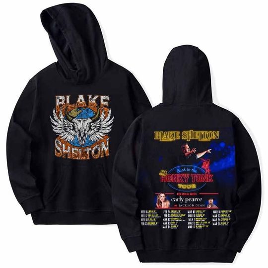 Discover Blake Shelton Back To The Honky Tonk Tour 2023 Hoodie