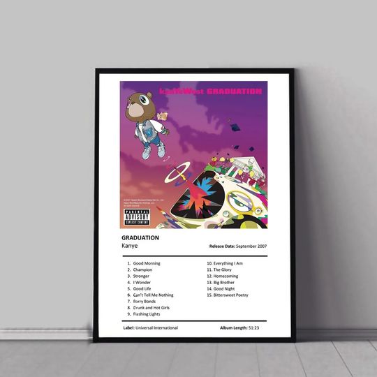 Discover Kanye - Graduation | Album Cover poster | Kanye Poster