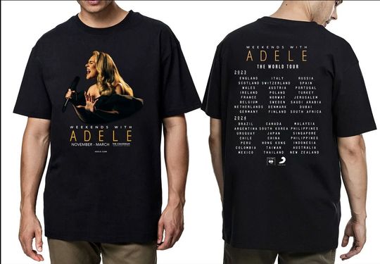 Discover Weekends With Adele The World Tour 2023-2024 Merch, Weekends With Adele World Tour Shirt