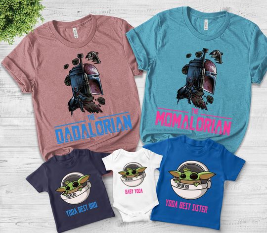 Discover Mamalorian Dadalorian The Child Matching Shirts, Mommy Daddy Son Shirts