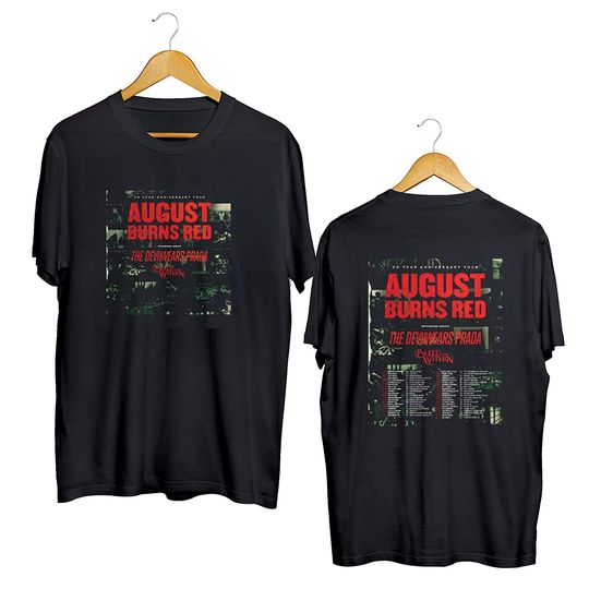 Discover August Band Burns Red Tour 2023 Shirt, August Burns Red 20 Years Anniversary Tour 2023 T-Shirt
