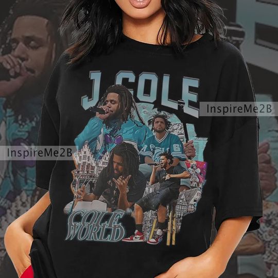 Discover Vintage J Cole Shirt, Rapper Shirt, Bootleg Raptees Shirt