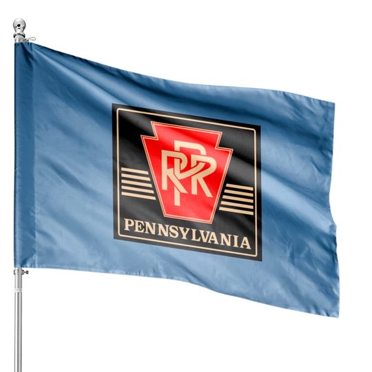 Discover Pennsylvania Railroad Logo Black & Gold House Flags