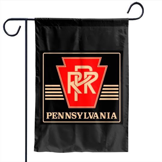 Discover Pennsylvania Railroad Logo Black & Gold Garden Flags