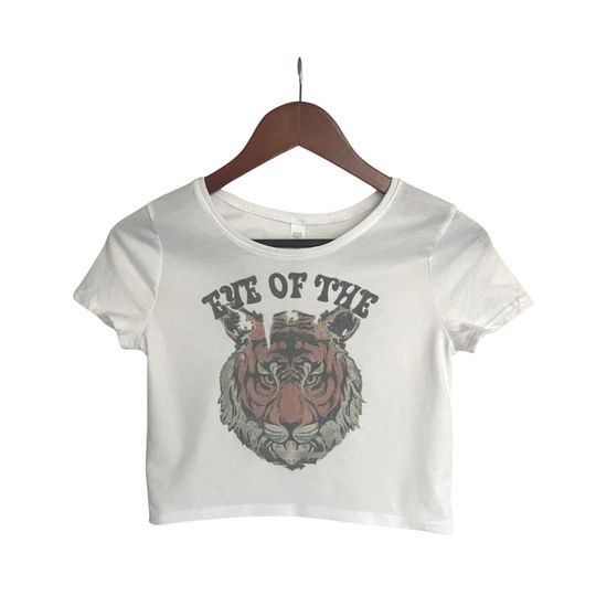 Discover Eye of the Tiger Crop Top, Rock Band Flowy Cropped Tee
