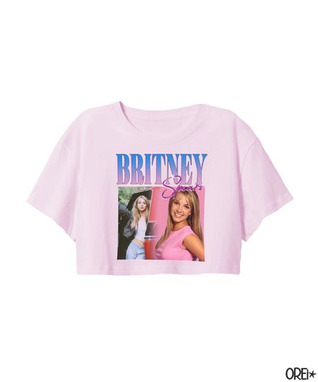 Discover Britney Spears Crop Top 90s Flowy Cropped Tees