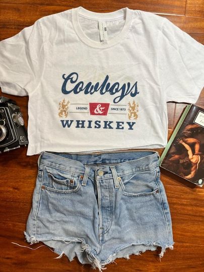 Discover Cowboys Flowy Cropped Tees